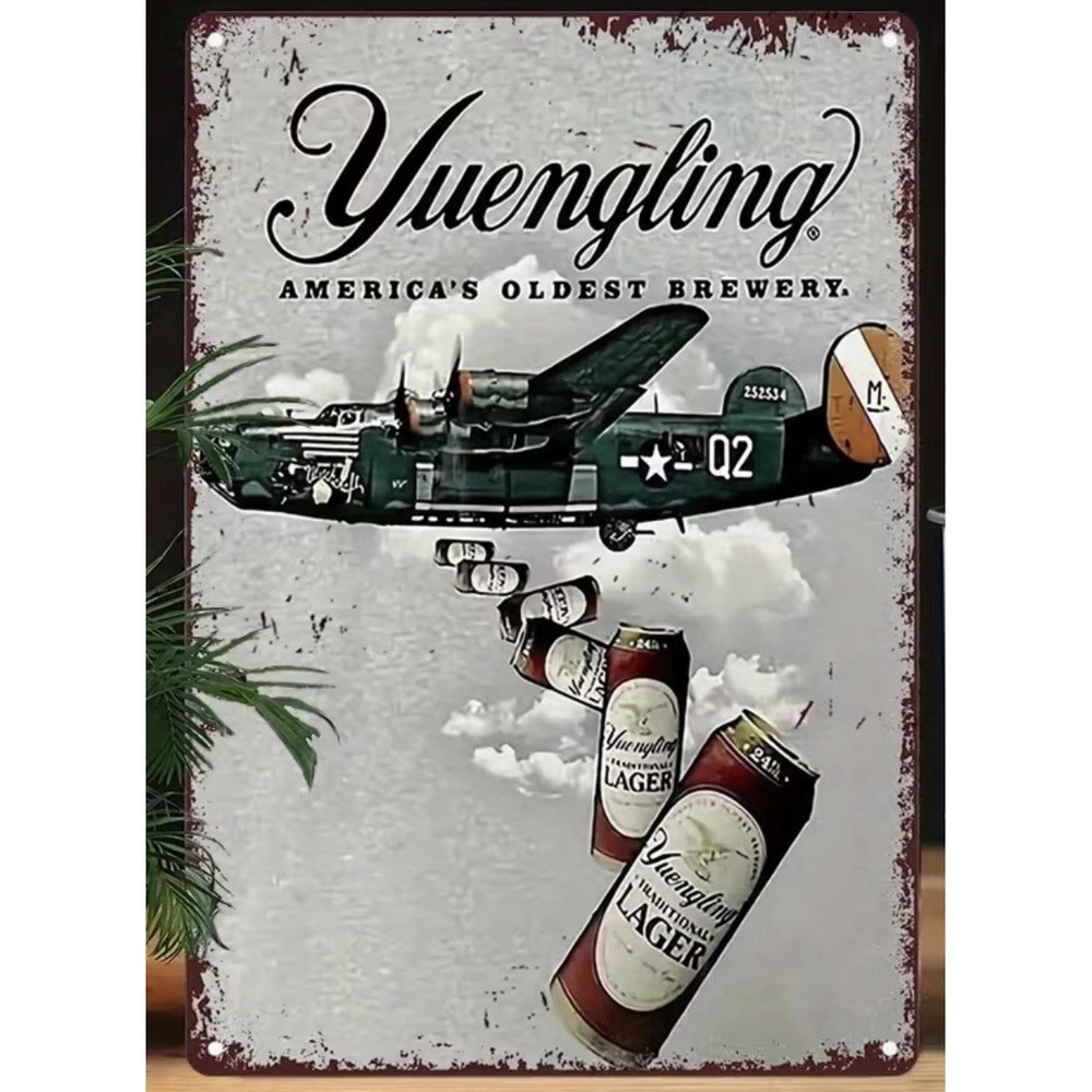 Vintage Yuengling Beer Tin Metal Sign 8x12 Rustic New Bar Man Cave Garage Den